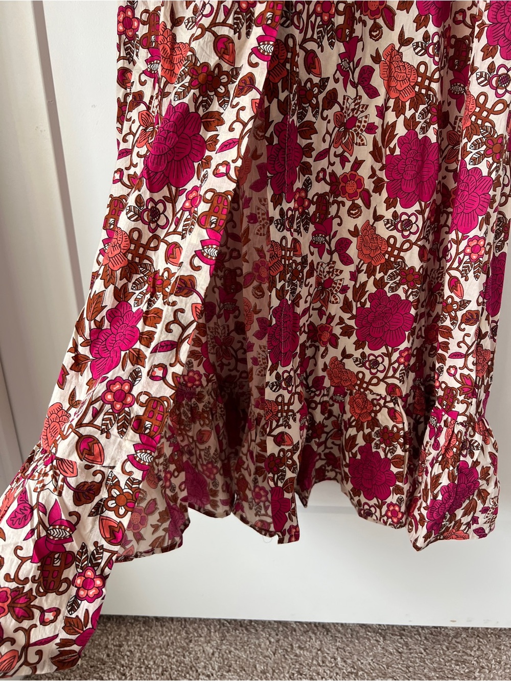 Mille Laurel Dress Floral Maxi in Pondicherry (Fuchsia and Cream) - NWT!! - Picture 7 of 16